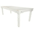 thumbnail image 1 of 96" x 40" (8 Foot) White Distressed Rectangle Thin Fluted Leg Wood Farm Table by Chivari, 1 of 11