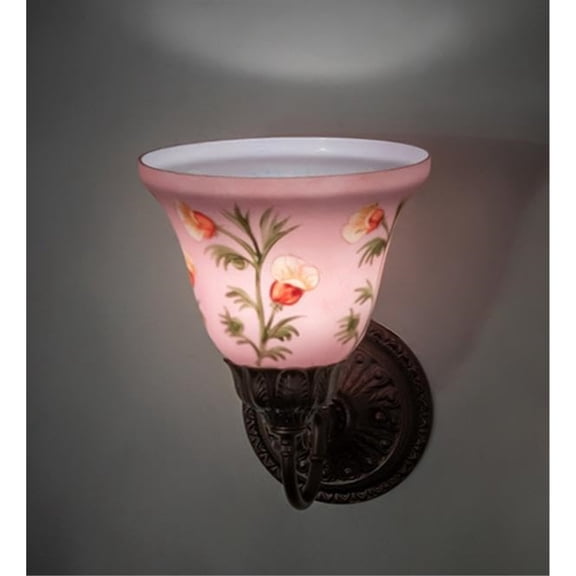 8" Wide Bell Flower Wall Sconce