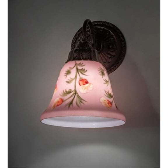 8" Wide Bell Flower Wall Sconce