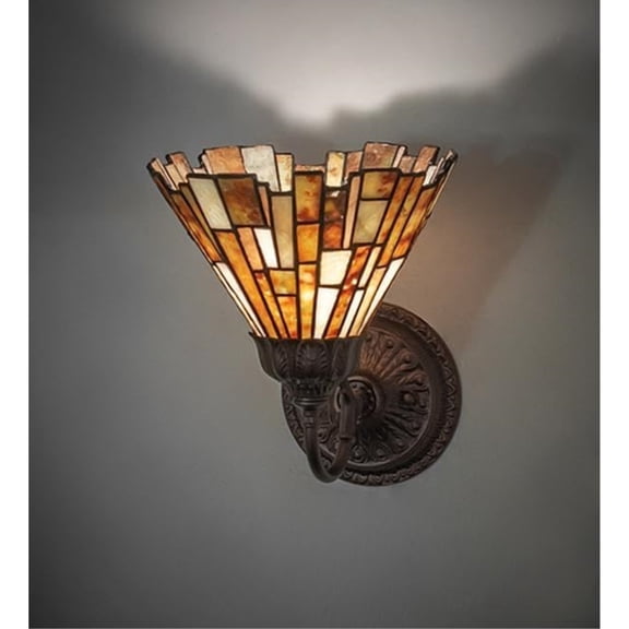 8" Wide Jadestone Wall Sconce