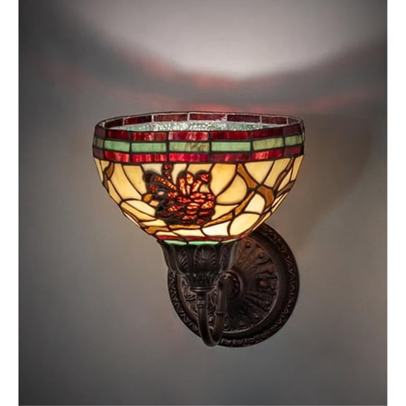 8" Wide Pinecone Wall Sconce