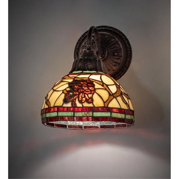 8" Wide Pinecone Wall Sconce