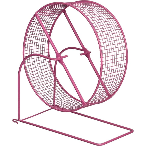 8" Wire Mesh Hamster/Gerbil Wheel Toy - Quiet Exercise Wheel for Small Animals, Cage-Mountable, Colors Vary, Model 90013