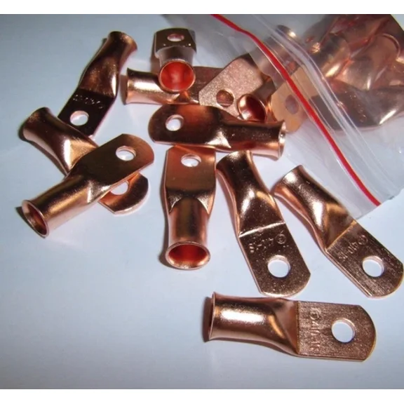 (8) Wire Ring Terminal Copper 4 Awg Gauge #10 Connectors Car Audio Terminals New