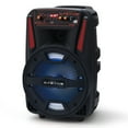 thumbnail image 1 of 8" Wireless PA Speaker w/Subwoofer | Portable, Rechargeable, AUX/USB/FM Radio | Flashing LED Lights, Wired Mic & Remote for Parties & Events, 1 of 9