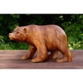 thumbnail image 1 of 8" Wooden Hand Carved Bear Statue Handcrafted Handmade Figurine Sculpture Lodge Cabin Home Decor Accent Decoration Art, 1 of 9