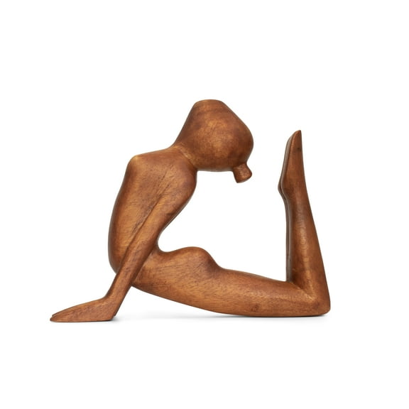 8" Wooden Handmade Mini Yoga Figurines, Yoga Pose Statue, Yoga Room Studio Decor, Mindful Home Decor Yogi Gift, Decorative Shelf Decor Objects - King Cobra Pose