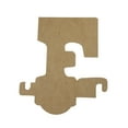 thumbnail image 1 of 8" Wooden Letter F Unfinished, Train Font, Craft Cutout 1-8" Thick, 1 of 2