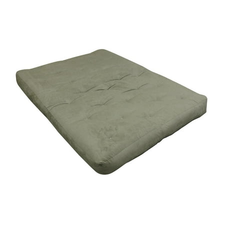 8" Wool Wrap #613 Twin Sage Microfiber Futon Mattress-Color:Twin Sage,Material:Polyester