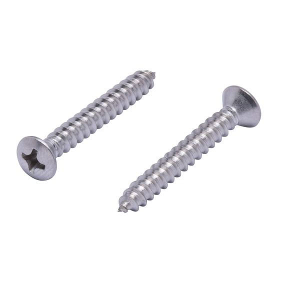 #8 X 1-1/4" Stainless Oval Head Phillips Wood Screw (100pc) 18-8 (304) Stainless Steel Screws by Bolt Dropper, Drywall Screw Gun