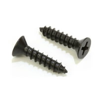 #8 X 1'' Black Oxide Coated Stainless Flat Head Phillips Wood Screw, (50 pc), 18-8 (304) Stainless Steel Screws by Bolt Dropper