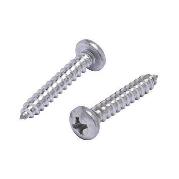 #8 X 1 Stainless Pan Head Phillips Wood Screw, (100pc), 18-8 (304) Stainless Steel Screws by Bolt Dropper, ssd Screws