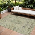 thumbnail image 1 of HomeRoots 605446 8 x 10 ft. Artichoke Green, Brown & Beige Floral Washable Indoor & Outdoor Rectangle Area Rug, 1 of 5