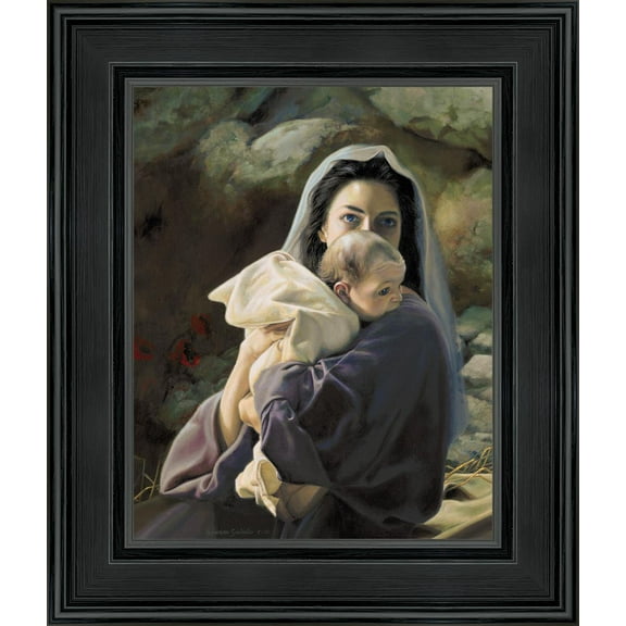 8 X 10 Be it Unto Me by Liz Lemon Swindle With blackwood Frame