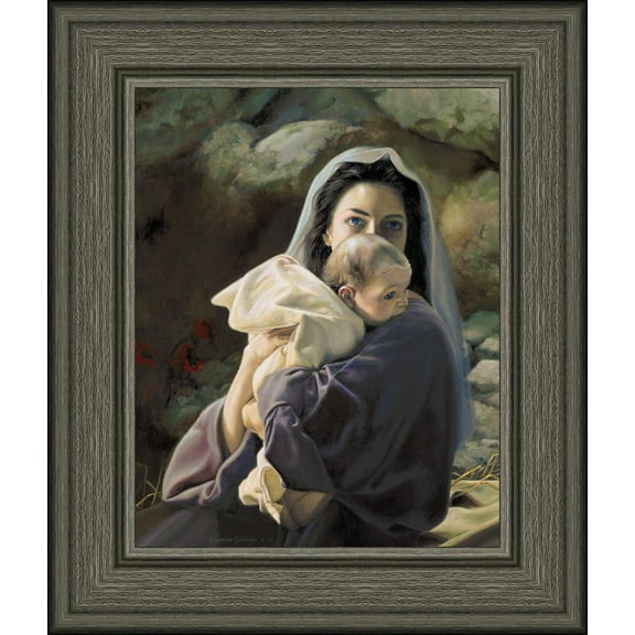 8 X 10 Be it Unto Me by Liz Lemon Swindle With greywood Frame