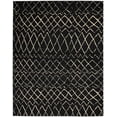 thumbnail image 1 of HomeRoots 545310 8 x 10 ft. Abstract Power Loom Distressed Rectangle Area Rug, Black & Ivory, 1 of 11