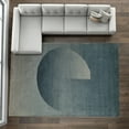 thumbnail image 1 of HomeRoots 617186 8 x 10 ft. Blue & White Geometric Hand Tufted Rectangle Area Rug, 1 of 5