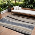 thumbnail image 1 of HomeRoots 603680 8 x 10 ft. Blue, Brown & Beige Abstract Washable Indoor & Outdoor Rectangle Area Rug, 1 of 5