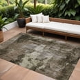 thumbnail image 1 of 8' X 10' Brown Black And Beige Abstract Washable Indoor Outdoor Area Rug, 1 of 5