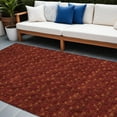 thumbnail image 1 of 8' X 10' Burgundy Geometric Washable Non Skid Indoor Outdoor Area Rug, 1 of 3