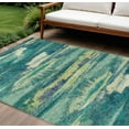 thumbnail image 1 of HomeRoots 612500 8 x 10 ft. Emerald & Lime Green Abstract Washable Indoor & Outdoor Rectangle Area Rug, 1 of 5