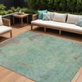 thumbnail image 1 of HomeRoots 618457 8 x 10 ft. Pale Aqua & Taupe Abstract Washable Indoor & Outdoor Rectangle Area Rug, 1 of 5