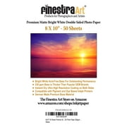 8" X 10" Premium Matte Bright White Inkjet Double Sided Photo Paper - 50 Sheets