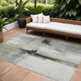 thumbnail image 1 of HomeRoots 603656 8 x 10 ft. Sage, Black & Gray Abstract Washable Indoor & Outdoor Rectangle Area Rug, 1 of 5