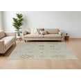 thumbnail image 1 of 8' X 10' Tan and Gray Wool Floral Hand Knotted Area Rug, 1 of 3