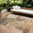 thumbnail image 1 of 8' X 10' Terra Cotta Gray And Brown Abstract Washable Indoor Outdoor Area Rug, 1 of 5