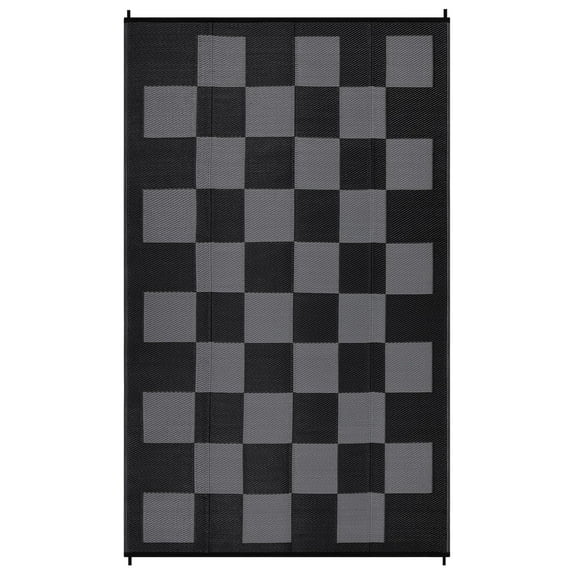 8 X 10 ft Plastic Black Gray Rectangular Beach Front Porches Patio ...