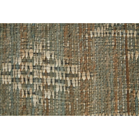 8' X 11' Tan and Gray Geometric Hand Woven Area Rug