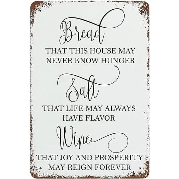 8"X 12" Bread Salt Wine Metal Tin Sign Its A Wonderful Life Wall Hanging Sign Vintage Metal Sign Rustic Farmhouse Signs For Home Bar Coffee Office Garage Decor Gift For Women Men Plaque Tin Sign
