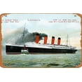 thumbnail image 1 of 8"X 12" Retro Metal Tin Signs Ocean Liner Rms Lusitania, 20th Century Home Bar Shop Decorations Coffee Vintage Sign Gift, 1 of 8