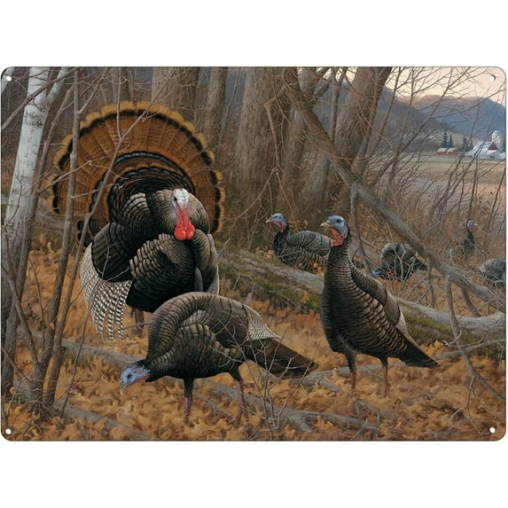 8"X 12" Wild Turkey Vintage Metal Tin Sign Art Plaque Wall Decor Look Funny Gifts For Home Kitchen Garage Bathroom Farm Garden Bar Cafe Metal Posters