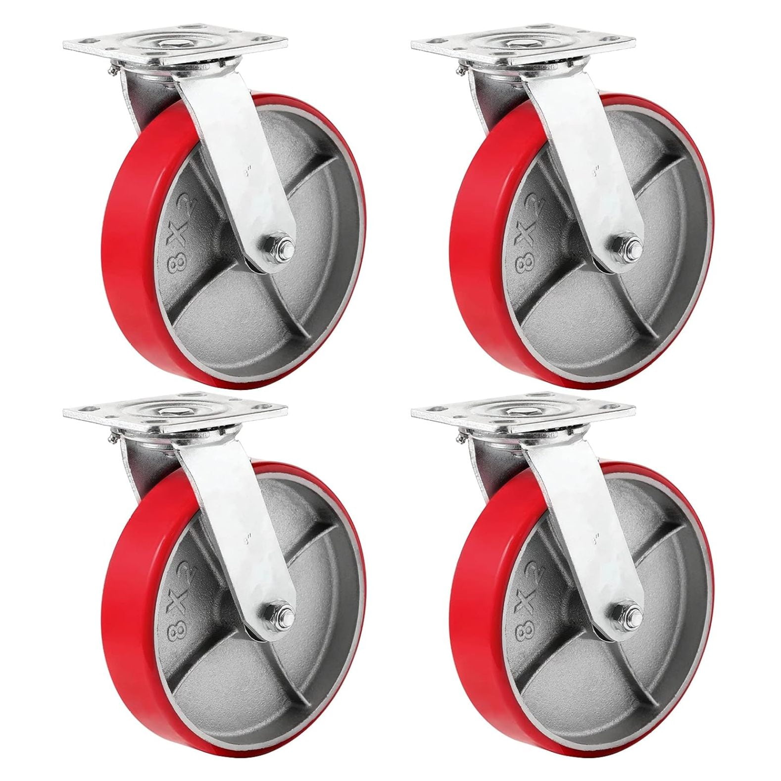 8"X 2" Heavy Duty Casters Industrial Casters Polyurethane Caster with