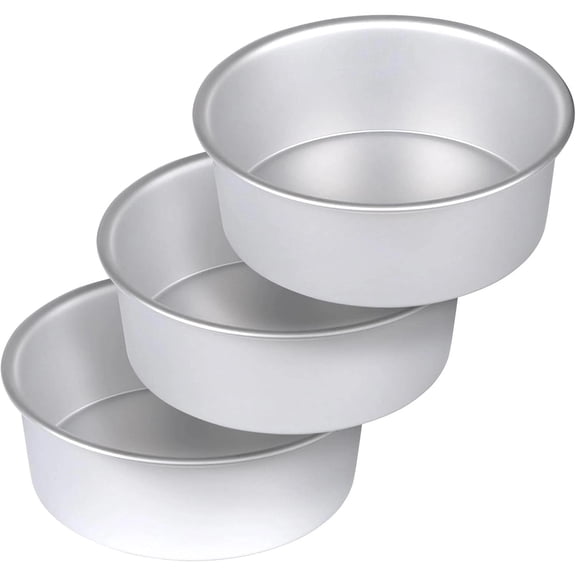 8 X 3 Inch Aluminum round Cake Pan, 3-Piece Set Cake Baking Pans, round Layer Ca
