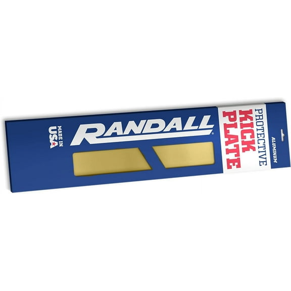 Randall Manufacturing Brass Plated Door Kick Plate for Bottom of Door, Aluminum, 8" X 34"