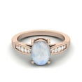thumbnail image 1 of 8 X 6 MM Oval Moonstone 925 Sterling Silver Rose Vermeil Solitaire Anniversary Women Valentines Day Gifts Ring, 1 of 3