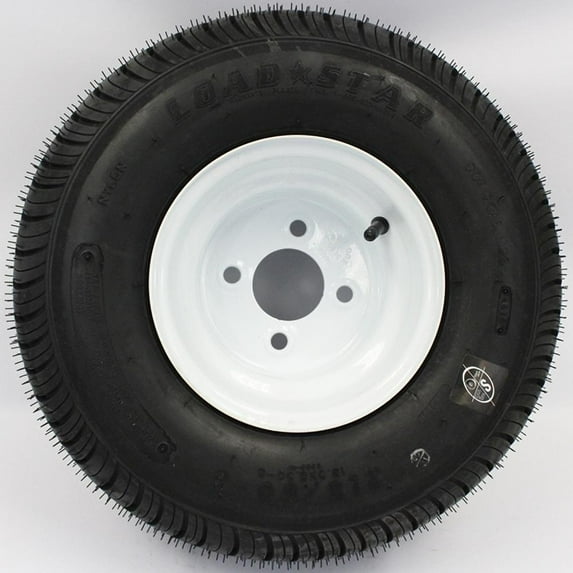 8" X 7" 4-4" Bolt Circle White Trailer Wheel