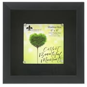8 X 8 In. Black Shadow Box Frame With Black Linen Display Board