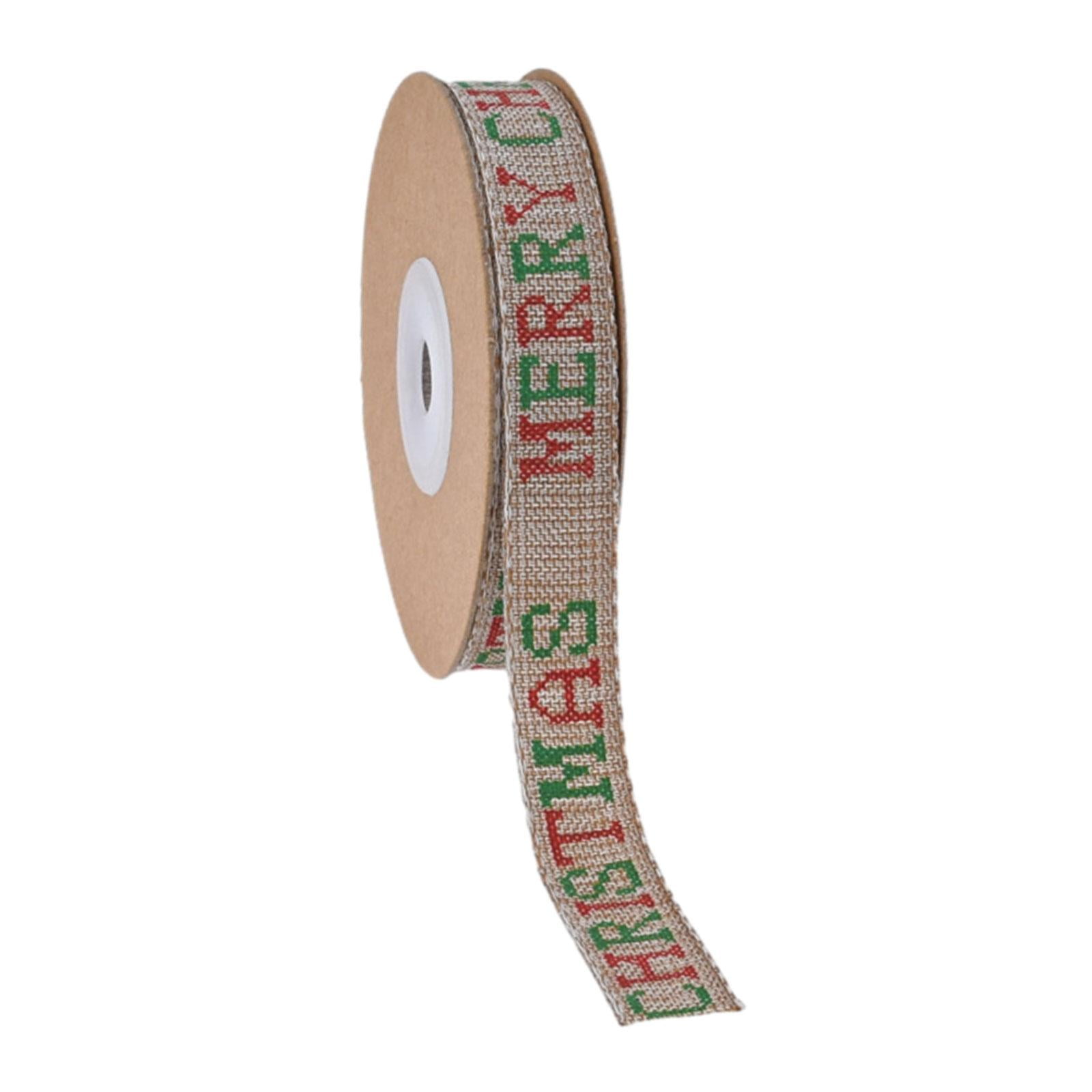 8 Yard Christmas Ribbon Wrapping Ribbon for Gift Box Bouquets Greeting