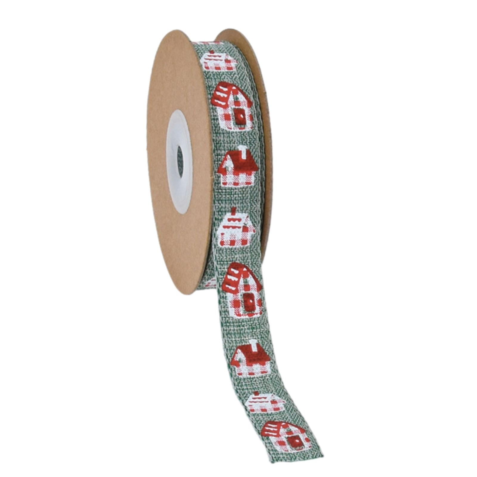 8 Yard Christmas Ribbon Wrapping Ribbon for Gift Box Bouquets Greeting