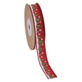 thumbnail image 1 of 8 Yard Christmas Ribbon Wrapping Ribbon for Gift Box Bouquets Greeting Cards Red Tree, 1 of 8