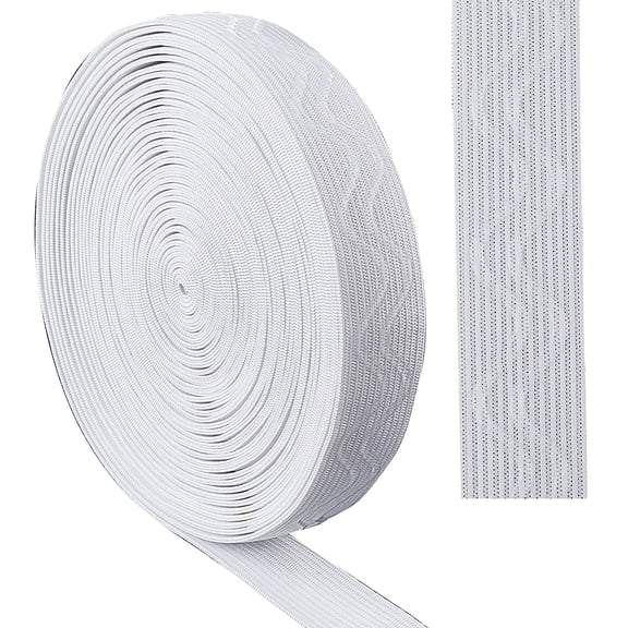 8 Yards 20mm Wide Non-Slip Elastic Ribbon Wave Silicone Elastic Gripper Band Stretch Rubbers Elastic Belt for DIY Garment Sewing Crafts Sports Shorts