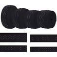 thumbnail image 1 of 8 Yards 4 styles Polyester Non Slip Knitted Elastic Belt Wave Silicone Gripper Elastic Band for Clothing Sewing Black 20~38x1.2mm 2 yards/style, 1 of 6
