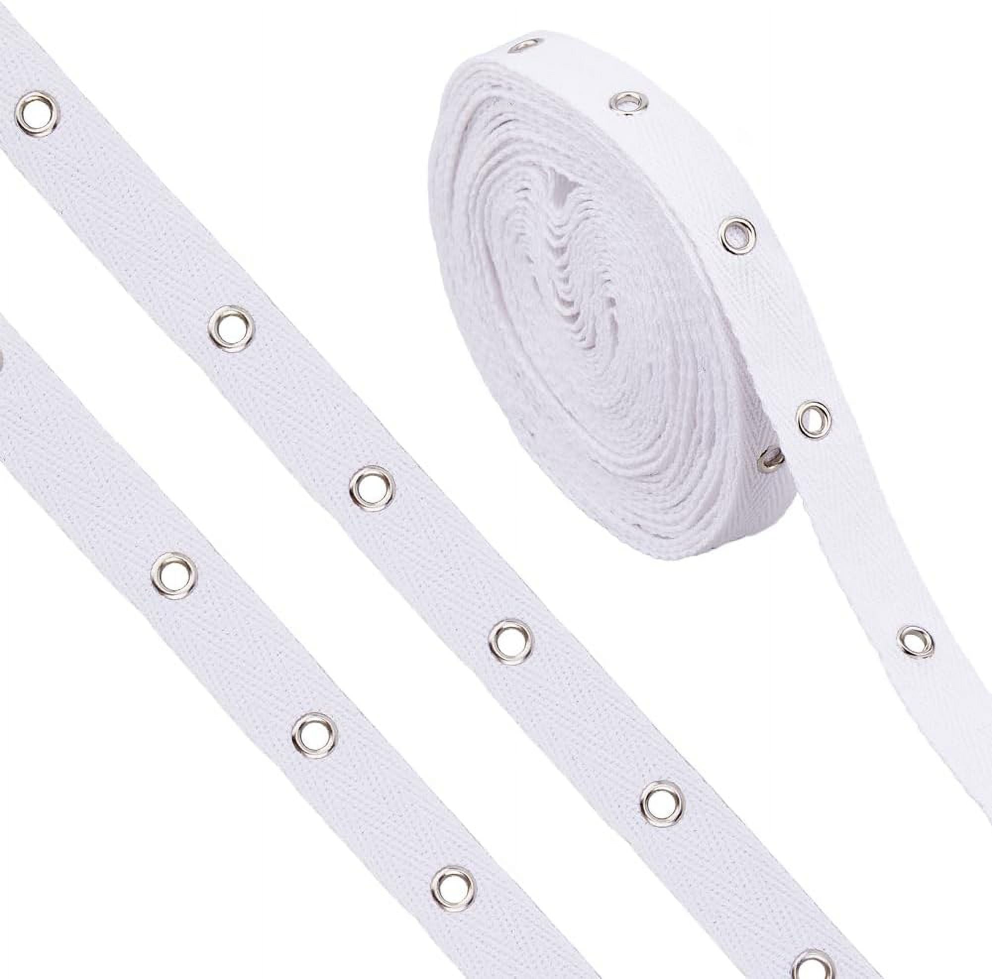 8 Yards Eyelet Trim with Grommets 0.59 inch(15mm) Wide White Leather ...
