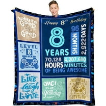 8 Year Old Boy Gift, Birthday Gifts for 8 Year Old Boys, Boys Age 8 Gifts Ideas, Best 8 Yr Old Boy Birthday Gift, 8 Year Old Boys Present, 8th Birthday Decorations Boy Throw Blanket 60 x 50 Inch