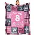 thumbnail image 1 of 8 Year Old Girl Birthday Gift, 8th Birthday Gifts, Bday Present for 8 Year Old Girl, Gifts for Girls Age 8 Throw Blanket 50"X60", 1 of 6