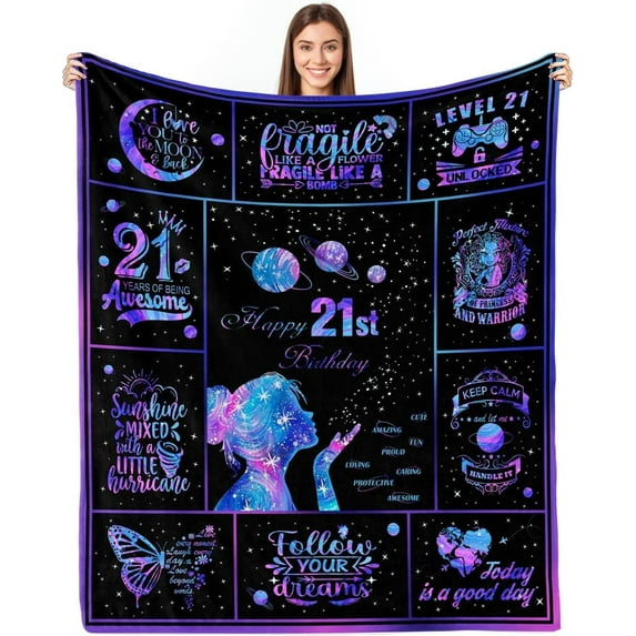 8 Year Old Girl Birthday Gifts Blanket, Birthday Gifts for 8 Year Old Girls, 8th Birthday Gifts for Girls, Gifts for 8 Year Old Girls, 8th Birthday Decorations for Girls Throw Blanket 60"X50"